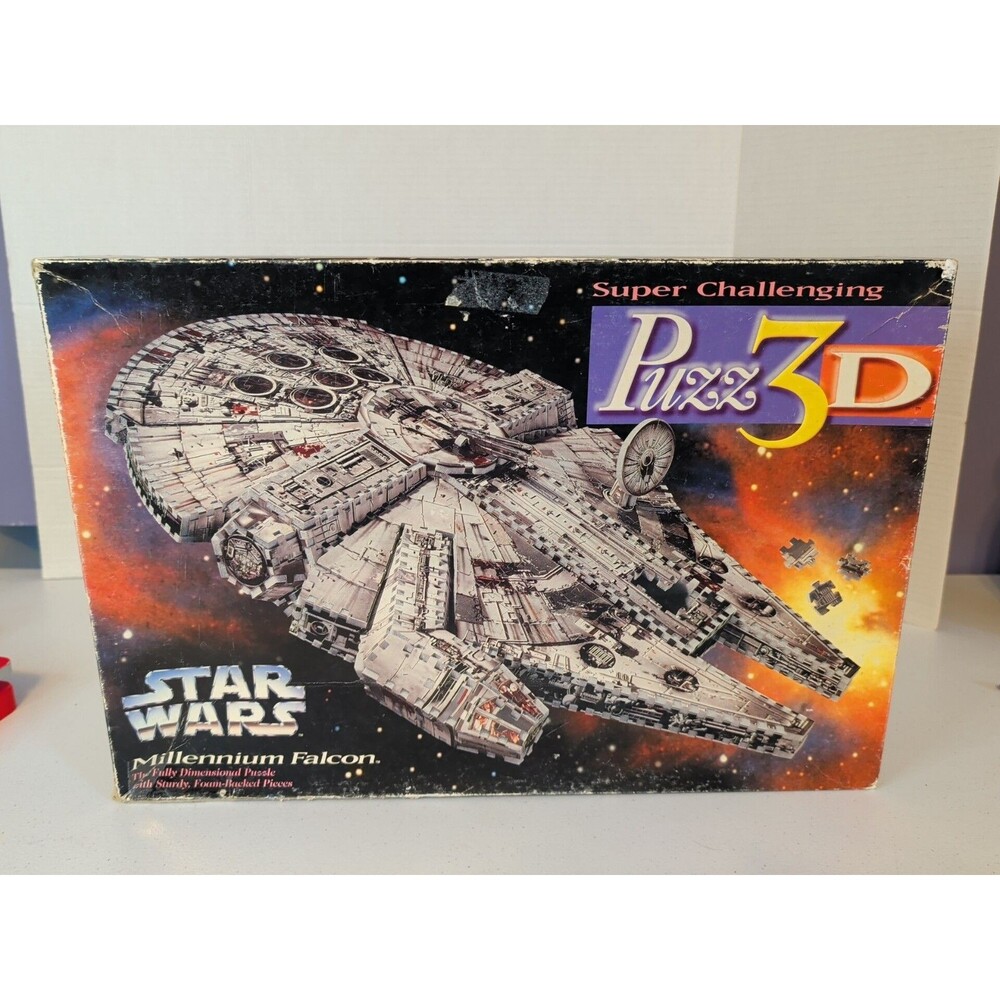Puzz 3D 1995 Star Wars Millennium Falcon 3D Puzzle Complete 857 Pieces Kit Set
